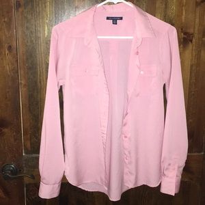 Pink button up dress shirt